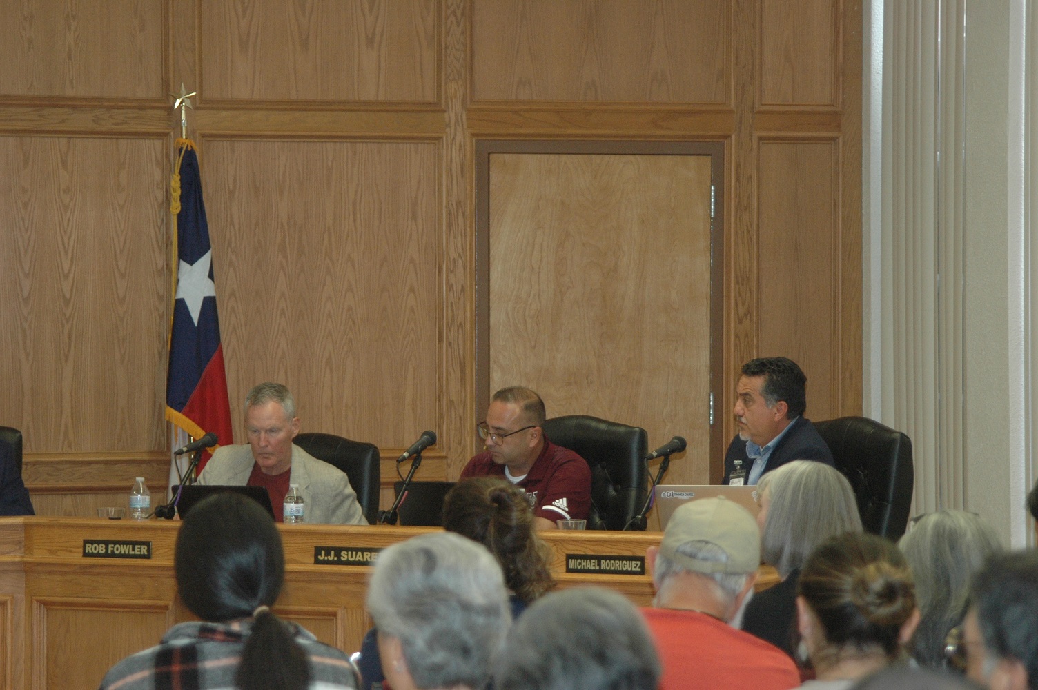 School Board Members Rob Fowler, J,J. Suarez and UCISD Deputy Supt. of Curriculum & Instruction Michael Rodriguez