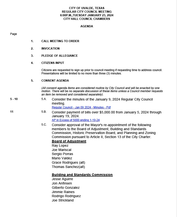 Agenda Page 2