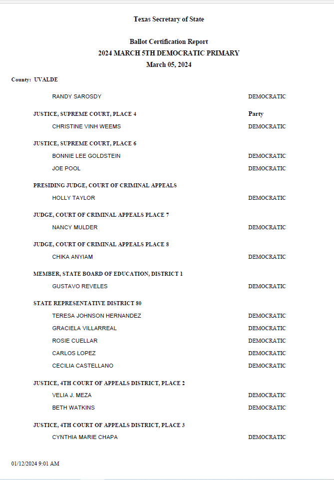 2024 MARCH 5TH DEMOCRATIC PRIMARY BALLOT PAGE 2